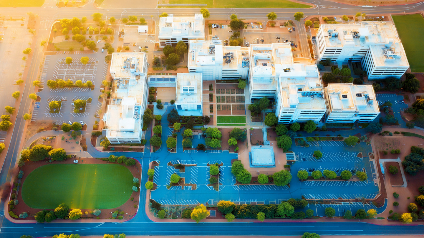 xccelerate data center campus shot from above
